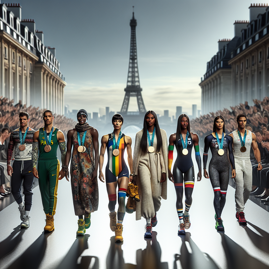 Olympic Women Illuminate Paris Fashion Show Marking Gender Equality Triumph by Graveyard Shift