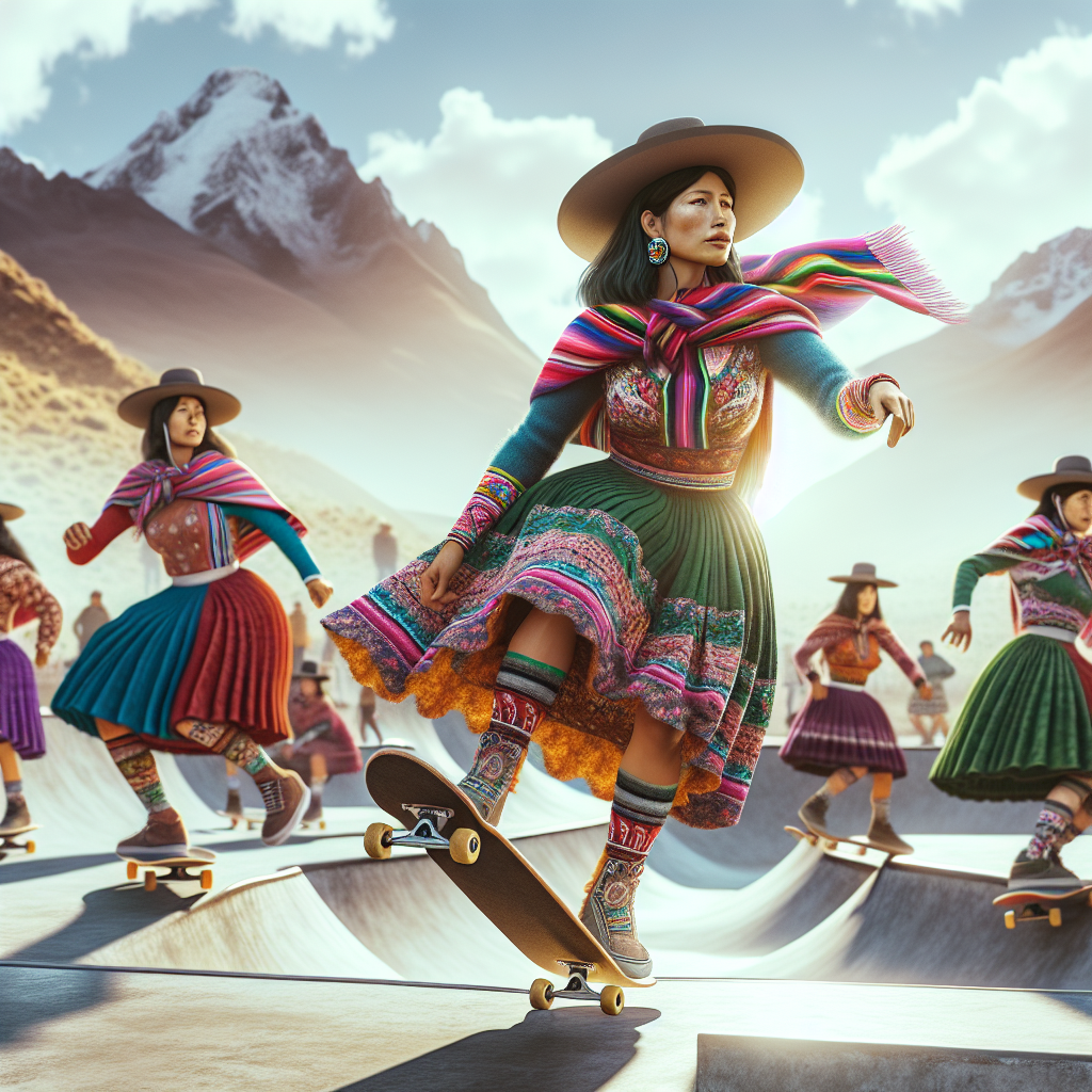 Bolivian Women Skateboarders in Indigenous Garb: Empowering Cultural Heritage by Graveyard Shift