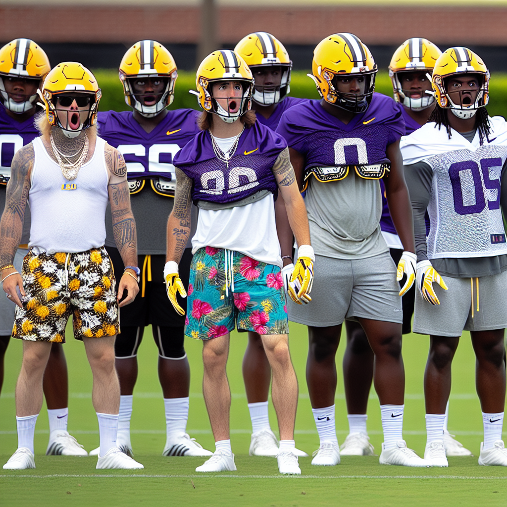 LSU Football Faces Unexpected Fashion Trend During Summer Camp by Graveyard Shift